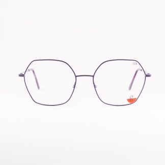 oprawki damskie metalowe sześciokątne okulary fioletowe lekkie modne polski producent