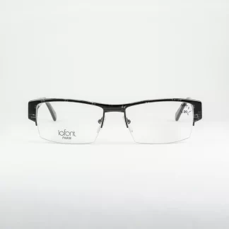 Lafont duże okulary korekcyjne półramkowe oprawki żyłki czarne oprawki design eleganckie zauszniki ostrość