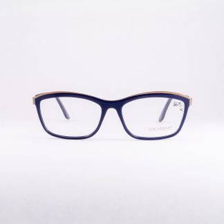 granatowe oprawki do okularów damskie motyl Liw Lewant z miedzianymi zausznikami okulary z tworzywa z ozdobnym elementem na brwi polski producent eleganckie ponadczasowe kobiece klasyczne