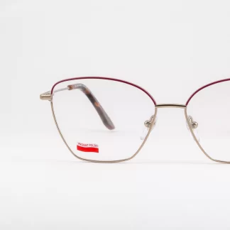 metalowe oprawki damskie kocie oczy okulary liw lewant różowe srebrne modne