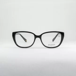 oprawki damskie Balmain czarne kocie oczy okulary korekcyjne klasyczne eleganckie ze złotym elementem promocja