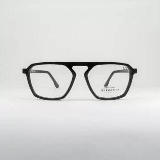 okulary korekcyjne męskie polski producent nowoczesny design oooczy oprawki Dekoptica awiator pilotki aviator czarne modne techno oryginalne nietypowy mostek