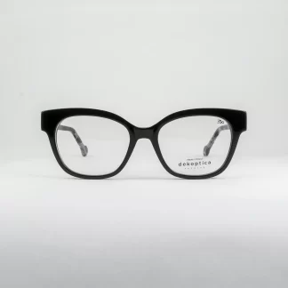 wyraziste oprawki damskie kocie oczy czarne mocne okulary korekcyjne Dekoptica