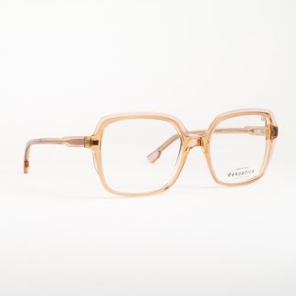 okulary kwadratowe duże damskie oprawki transparentne modne szampańskie oprawa trendy polski producent Dekoptica kwadrat wysokie jasne odmładzające okulary korekcyjne online optyk oooczy