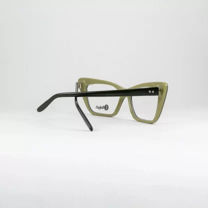 turkusowe oprawki kocie Bodyych kolorowe okulary damskie designerskie odważne wyraziste