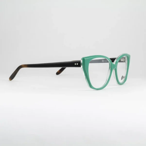 zielone oprawki damskie kocie oczy kolorowe okulary Bodyych modne trendy odważne ciekawe