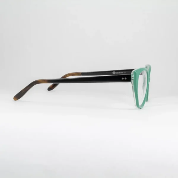 zielone oprawki damskie kocie oczy kolorowe okulary Bodyych modne trendy odważne ciekawe