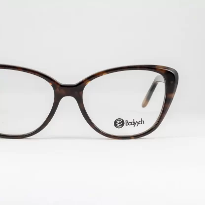 brązowe oprawki damskie Bodyych kocie oczy okulary szylkret polskie ręcznie wykonane
