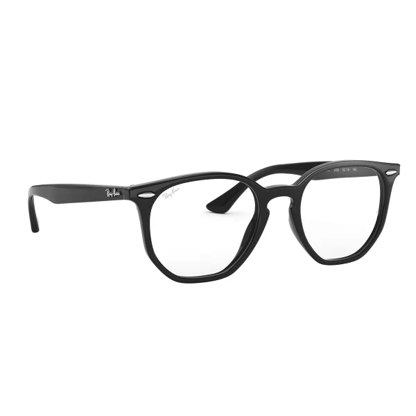 oprawki Ray Ban RB 7151 2000 okrągłe czarne okulary korekcyjne owalne ścięte geometryczne modne