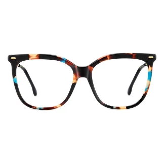 oprawki damskie Carrera 3062 CVT kwadratowe kolorowe okulary korekcyjne modne wyraziste złote zauszniki