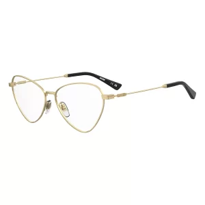 złote kocie oprawki damskie Moschino MOS648 000 eleganckie okulary oryginalne odważne
