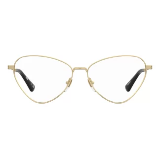 złote kocie oprawki damskie Moschino MOS648 000 eleganckie okulary oryginalne odważne